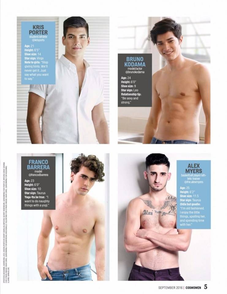 69 Hottest Bachelors 2016 @ Cosmopolitan Philippines September 2016