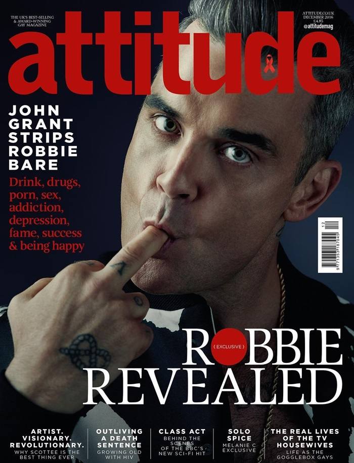 Robbie Williams @ Attitude UK  December 2016