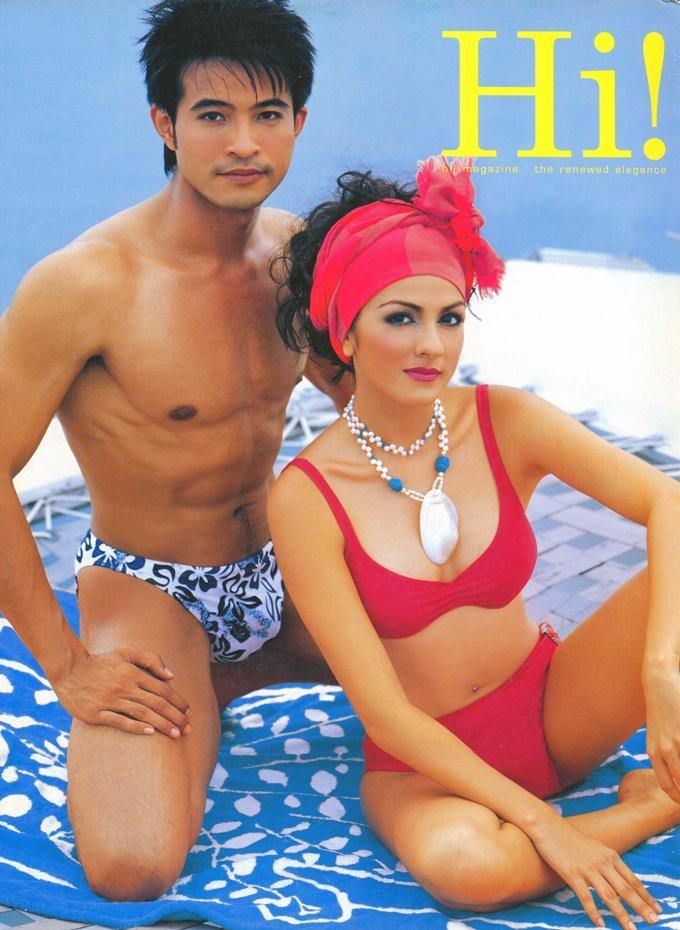 (วันวาน) โม้นา ราโมน่า & แอนดี้ วัชระ @ Hi! Magazine vol.1 no.8 April 2003