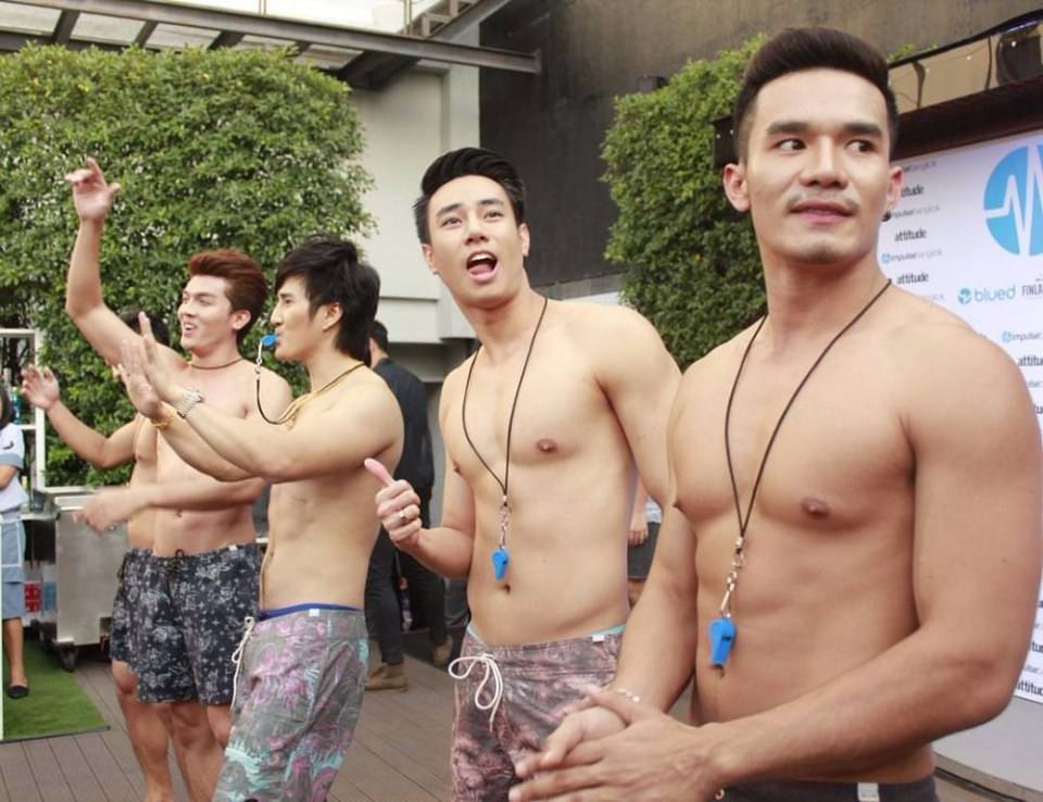 น้องป๊อป นายแบบในงาน Impulse Bangkok & Attitude present Sailor Pool Party
