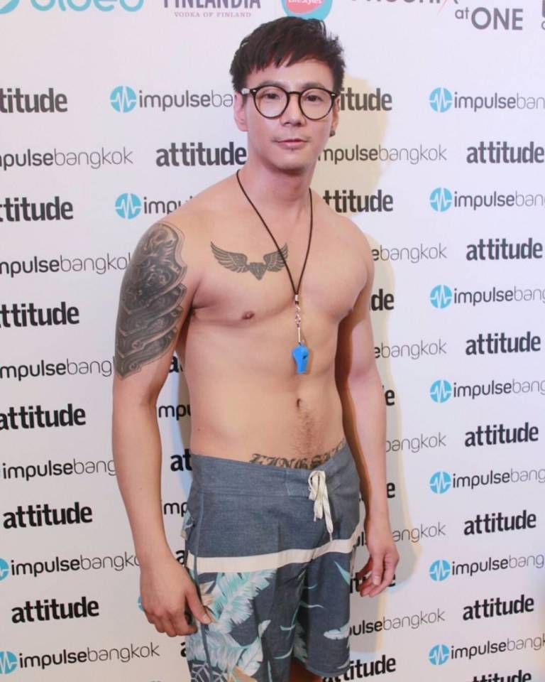 น้องป๊อป นายแบบในงาน Impulse Bangkok & Attitude present Sailor Pool Party