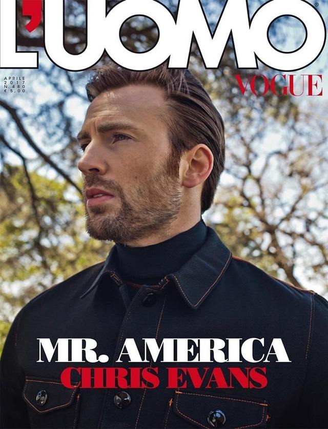 Chris Evans @ L'Uomo Vogue April 2017