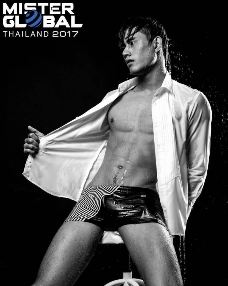 หนุ่มไทยหล่อล่ำขาวหุ่นดี ดีกรีMr.Globalthailand2017