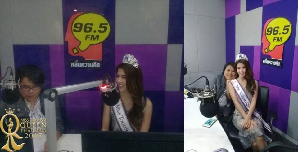 น้องกิ๊บ พิมพ์ชนก จิตชู Miss Tourism Queen Thailand 2016  เยี่ยมเยียนสื่อ MCOT RADIO NETWORK เชิญชวนชมการ ประกวดรอบตัดสินMiss Tourism Queen Thailand 2017