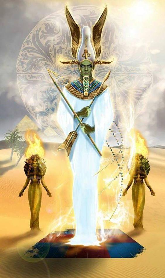  จอมเทพโอสิริส (Osiris) พระเป็นเจ้าสูงสุดแห่งโลก เป็นเทพในวงศ์โอสิเรียนองค์แรกที่ถือกำเนิดขึ้นโดยเทวีนุท ทรงเป็นเทพแห่งอารยธรรม ความดีงาม ความสงบสุข สติปัญญา