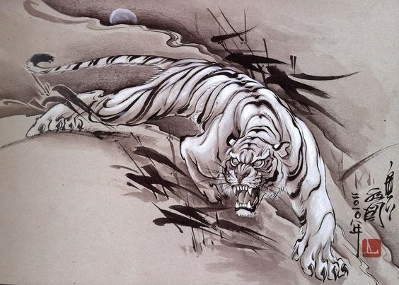 ความยิ่งใหญ่ ของ การเขียน ภาพวาดเสือโคร่ง เกาหลีและจีน