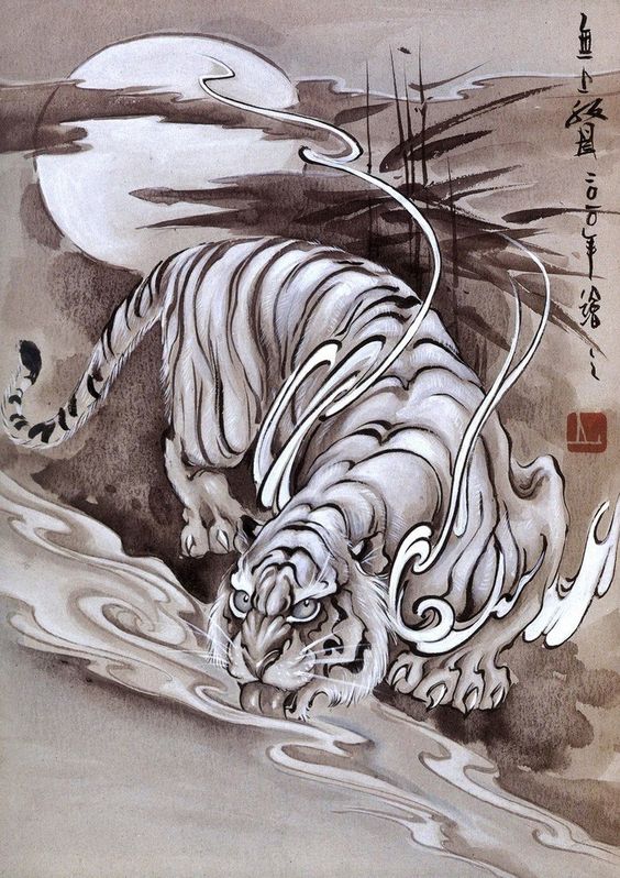 ความยิ่งใหญ่ ของ การเขียน ภาพวาดเสือโคร่ง เกาหลีและจีน