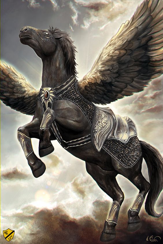   เพกาซัส หรือ เปกาซอส หมายถึง แข็งแรง เป็นสัตว์ในเทพนิยายกรีก มีลักษณะเป็นม้าร่างกำยำพ่วงพีสีขาวบริสุทธิ์ และมีปีกอันกว้างสง่างามเหมือนนกพิราบ
