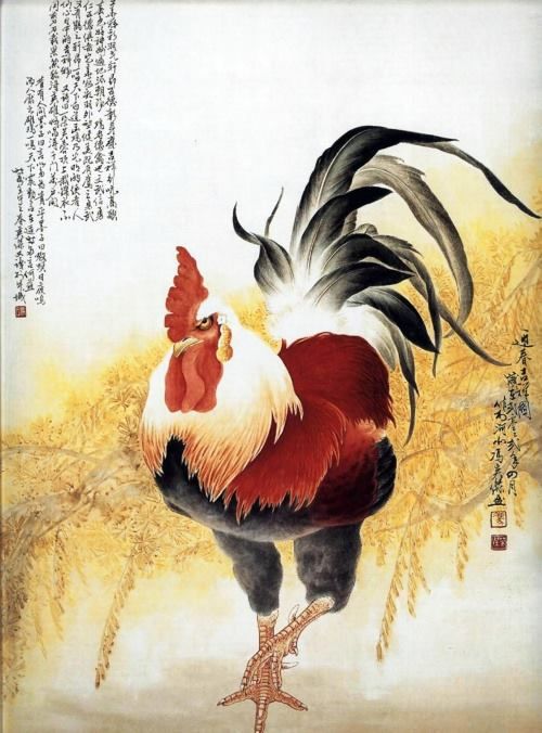 ความยิ่งใหญ่ ของ จีน กับ การเขียนภาพ ไก่