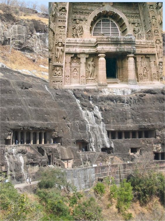 ถ้ำอชันตา (Ajanta Caves) เมืองออรังกาบาด รัฐมหาราษฎร์ ประเทศอินเดีย