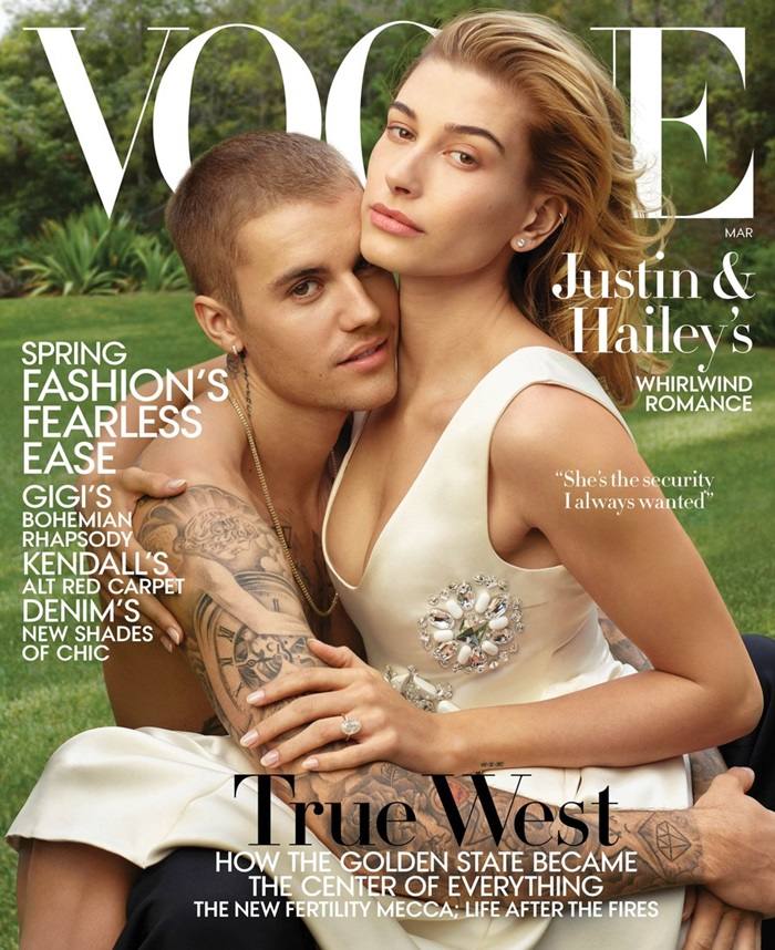 Justin Bieber & Hailey Baldwin @ Vogue US March 2019