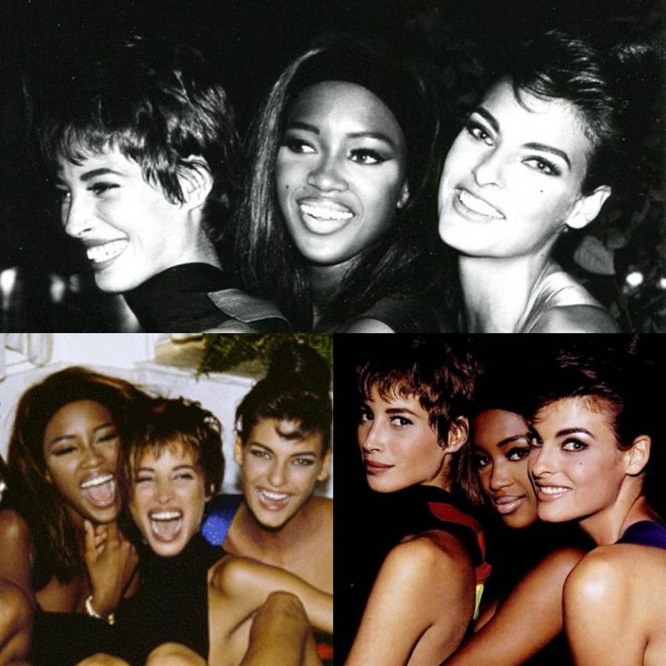 THE SUPERMODEL the trinity : Naomi campbell, Christy turlington & Linda evangelista