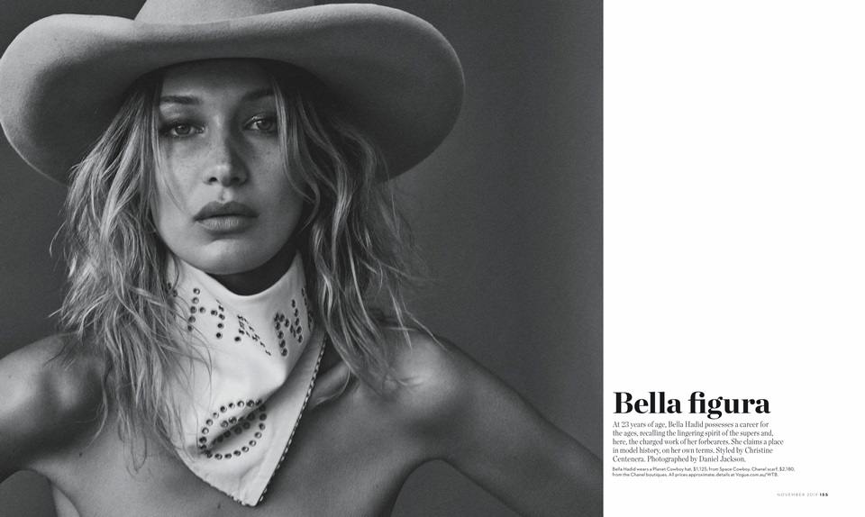 Bella Hadid @ Vogue Australia November 2019