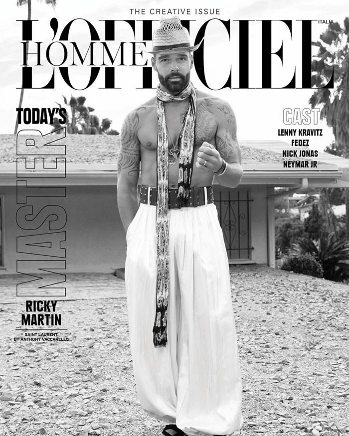Ricky Martin @ L'Officiel Hommes Italia March 2020
