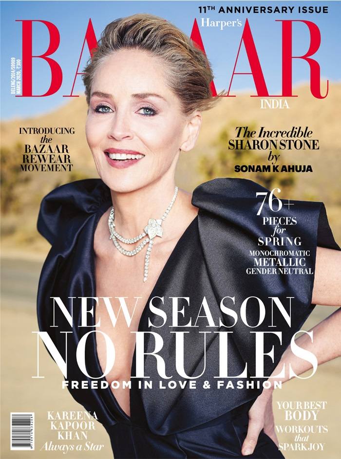 Sharon Stone & Adam Senn @ Harper's Bazaar India March 2020