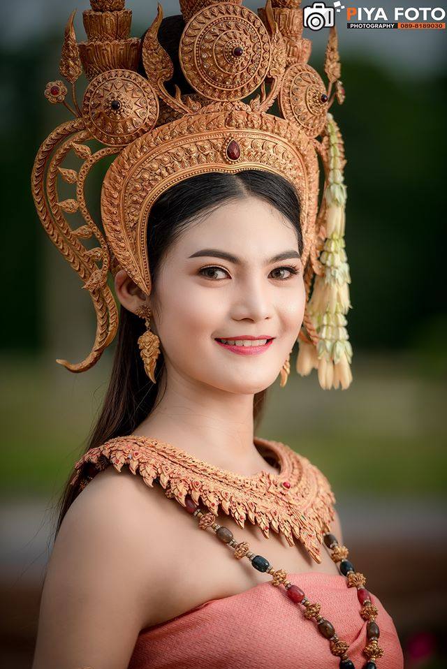Thai apsara at Buriram, Thailand.