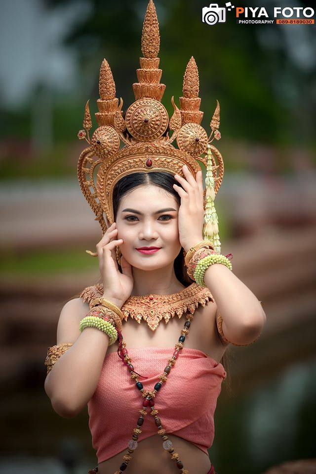 Thai apsara at Buriram, Thailand.