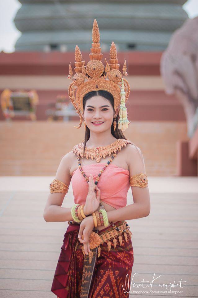 Thai apsara at Buriram, Thailand.