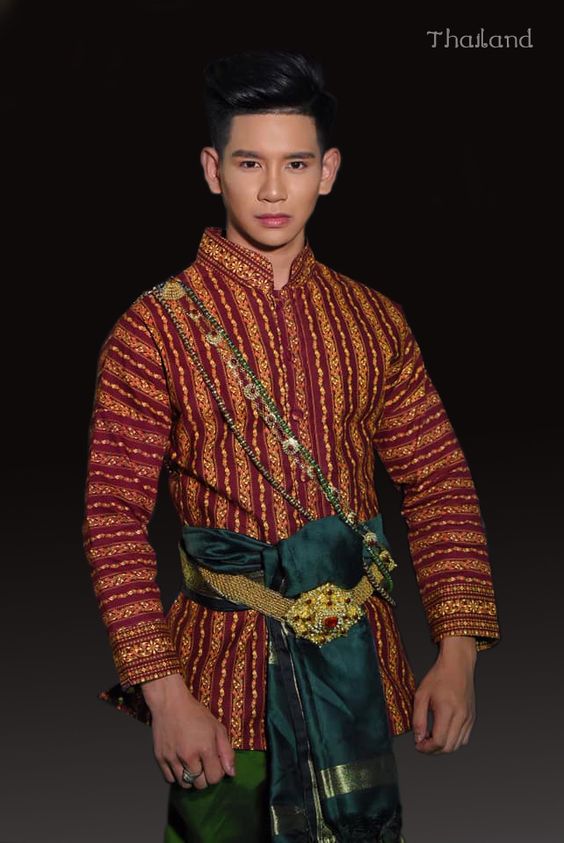 "Thai guy with traditional outfit" Thailand.