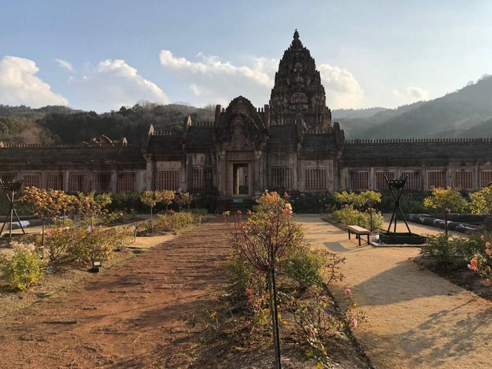 Angkor Dynasty’s Temple  This Angkor dynasty styled temple was built by the hands of Thai master craftsmen after the original ancient temple in Thailand