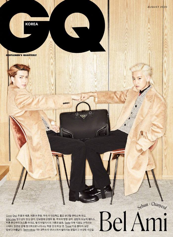 Sehun & Chanyeol @ GQ Korea August 2020