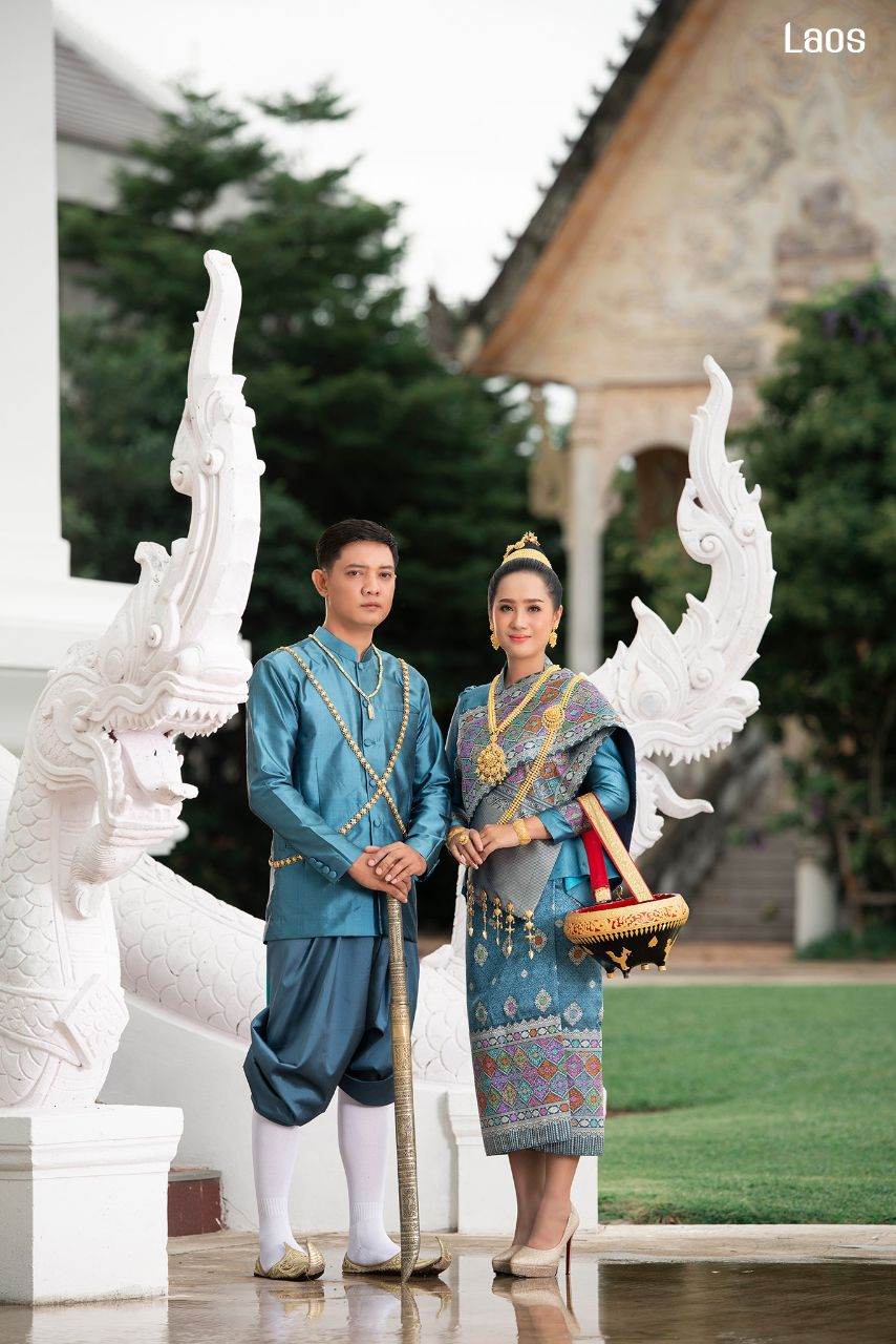 Laos 🇱🇦 | "ງານແຕ່ງ ລາວ" Laos traditional wedding costume