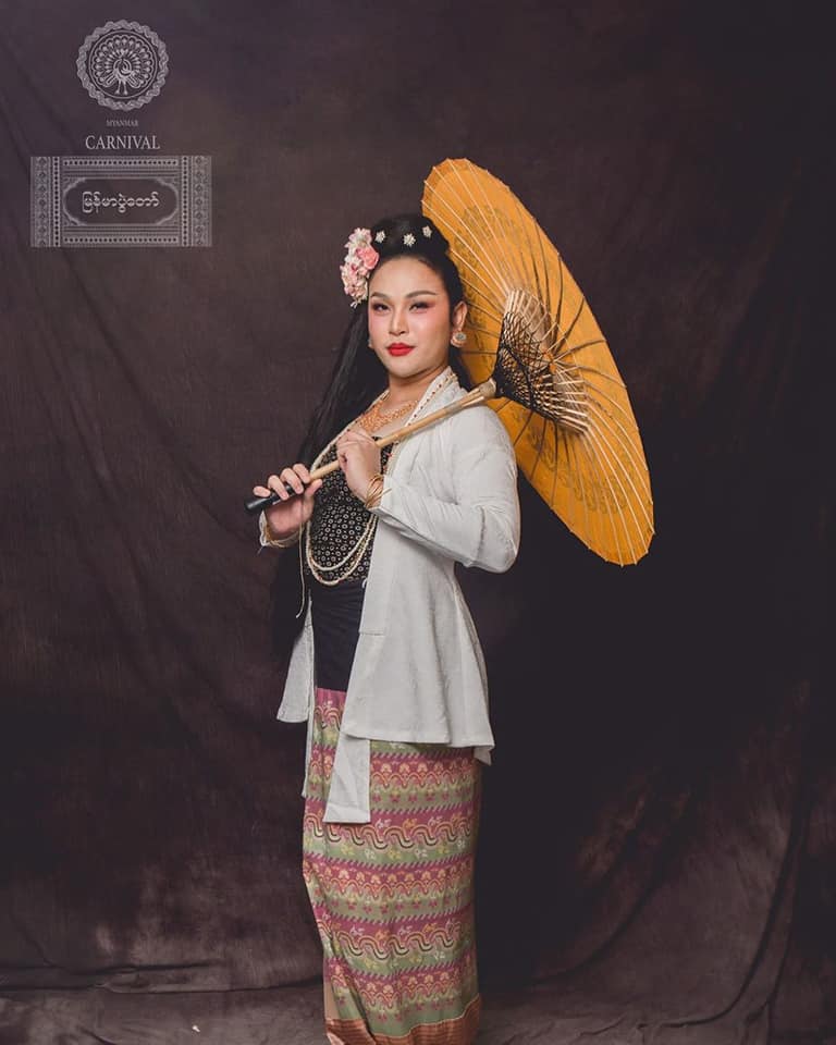 Burmese costume 🇲🇲- present by Thai artist.🇹🇭