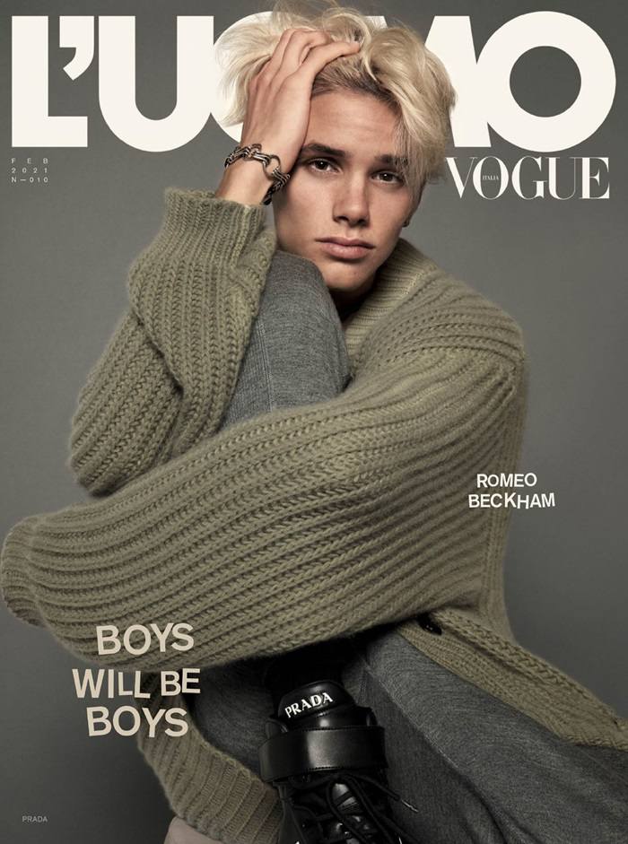 Romeo Beckham @ L’Uomo Vogue February 2021