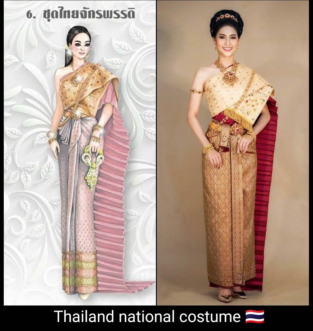 Sbai Thai dress: Thailand 🇹🇭ชุดไทยจักรพรรดิ