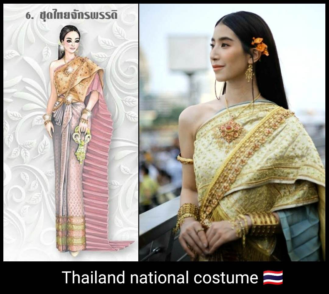 Sbai Thai dress: Thailand 🇹🇭ชุดไทยจักรพรรดิ