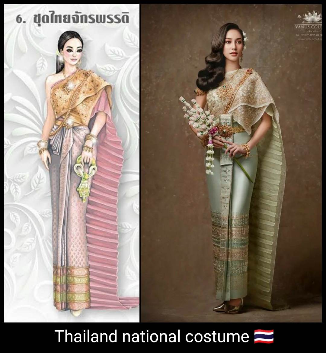 Sbai Thai dress: Thailand 🇹🇭ชุดไทยจักรพรรดิ