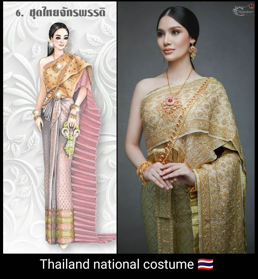 Sbai Thai dress: Thailand 🇹🇭ชุดไทยจักรพรรดิ