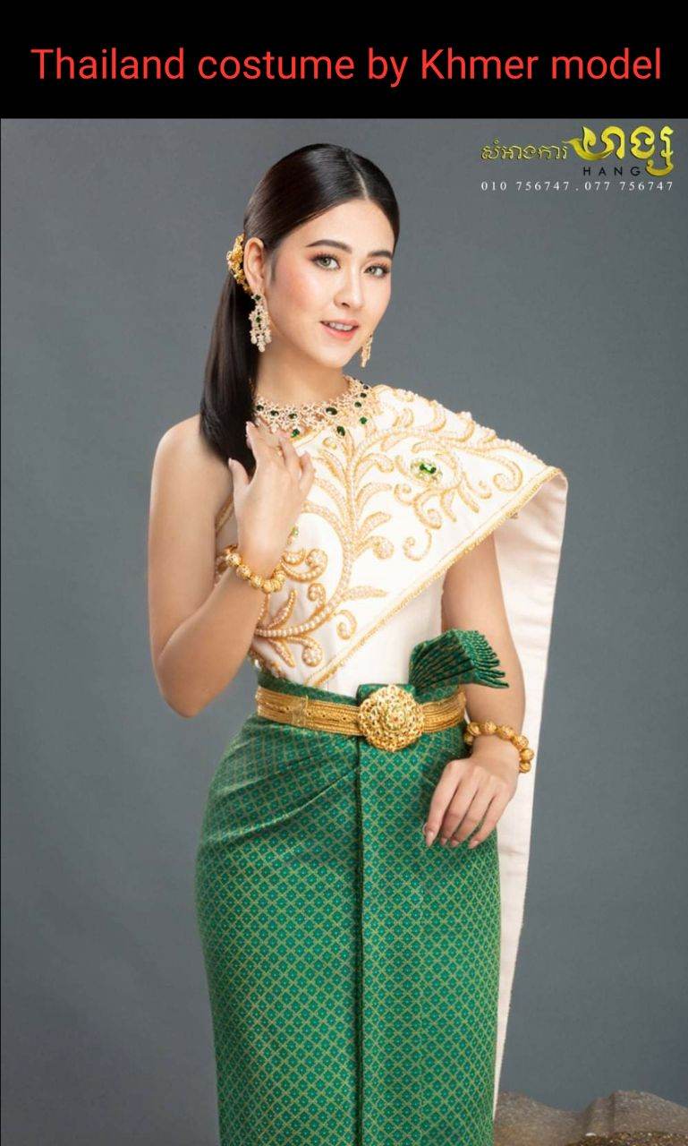 Thailand costume by Khmer model