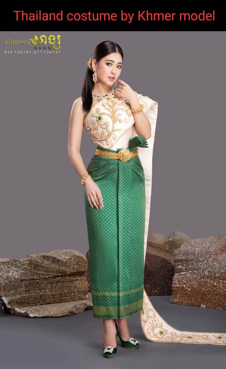 Thailand costume by Khmer model