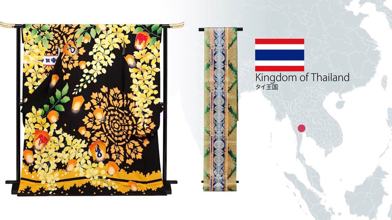 Kimono: Thailand 🇹🇭 "Imagine One World Kimono Project" Olympic Japan 2020