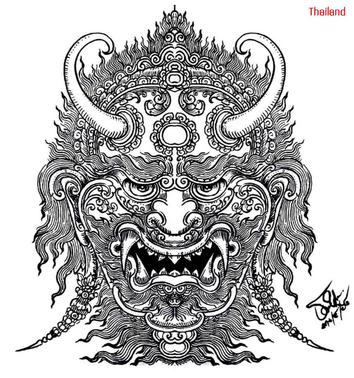 Thai Line Art "ลายไทย" ©credit: Thongchai Boon-on | THAILAND 🇹🇭