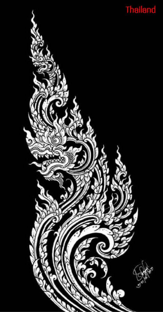 Thai Line Art "ลายไทย" ©credit: Thongchai Boon-on | THAILAND 🇹🇭