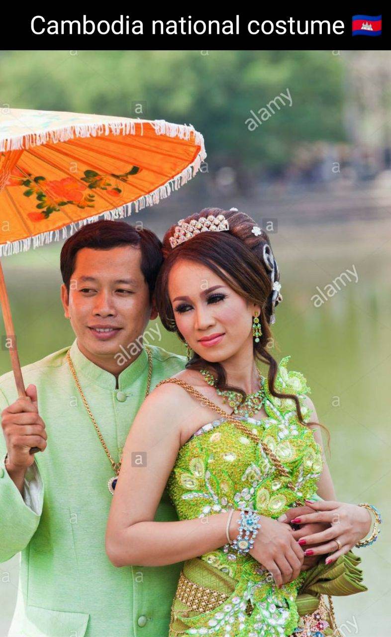 Cambodia national costume:🇰🇭ชุดประจำชาติกัมพูชา:Sampot: cambodia wedding dress:Traditional cambodian dress