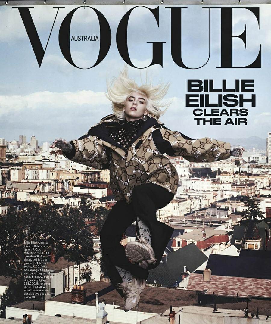 Billie Eilish @ Vogue Australia August 2021