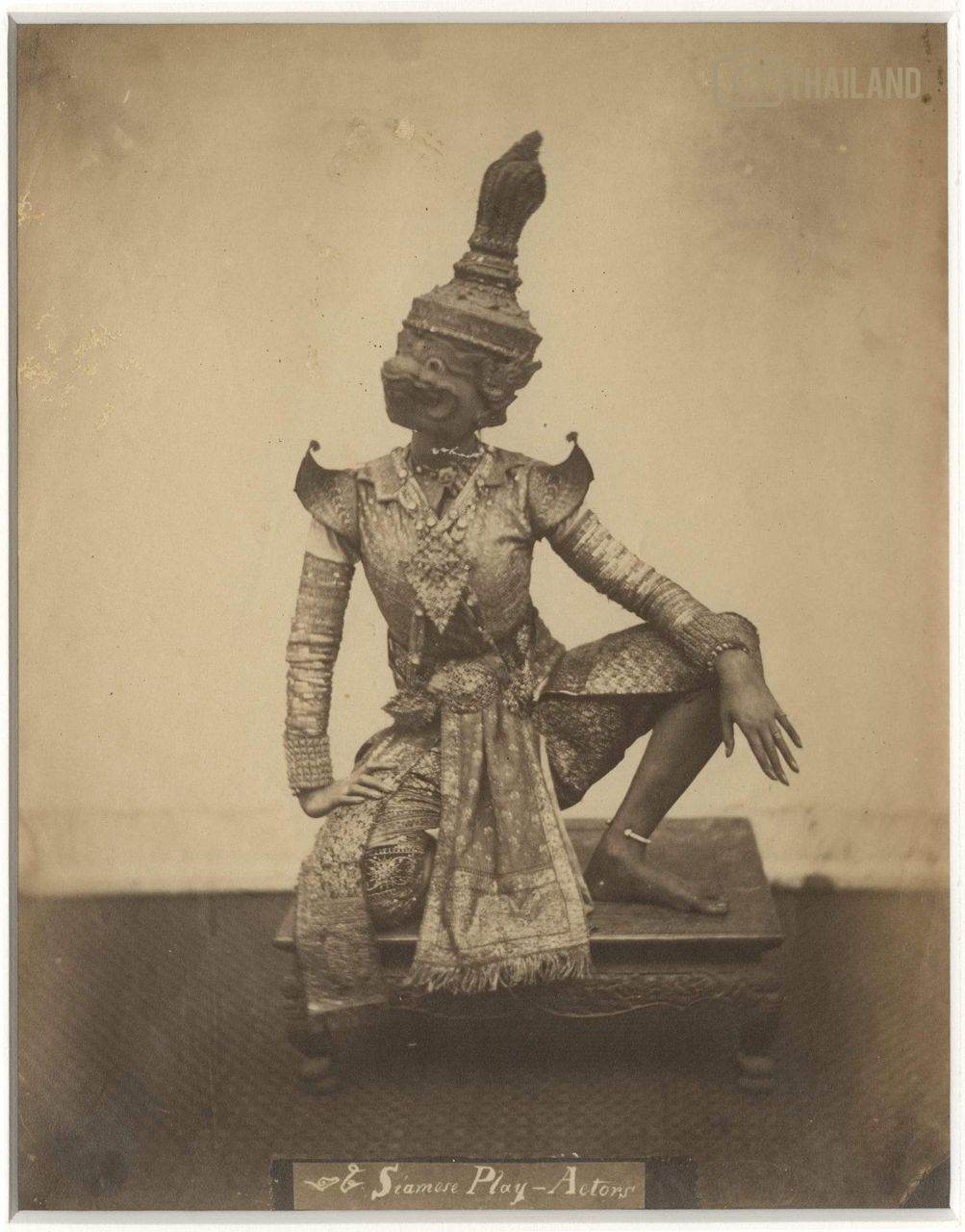 🇹🇭 Thailand:The Khon actor from Photograph album of Siam, 1865-1866.