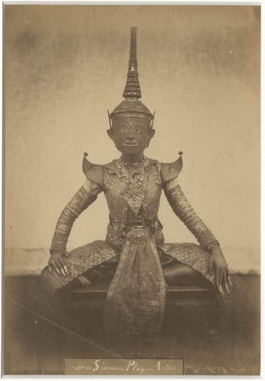 🇹🇭 Thailand:The Khon actor from Photograph album of Siam, 1865-1866.