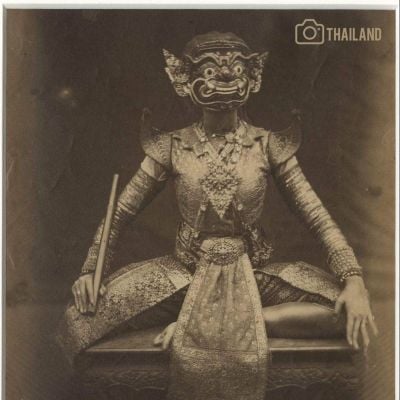 🇹🇭 Thailand:The Khon actor from Photograph album of Siam, 1865-1866.
