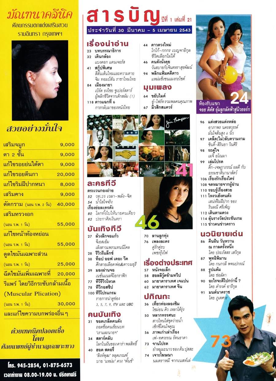 (วันวาน) จอย ติตัส @ นิตยสาร ทีวีรีวิว ปีที่ 1 ฉบับที่ 21 มีนาคม 2543