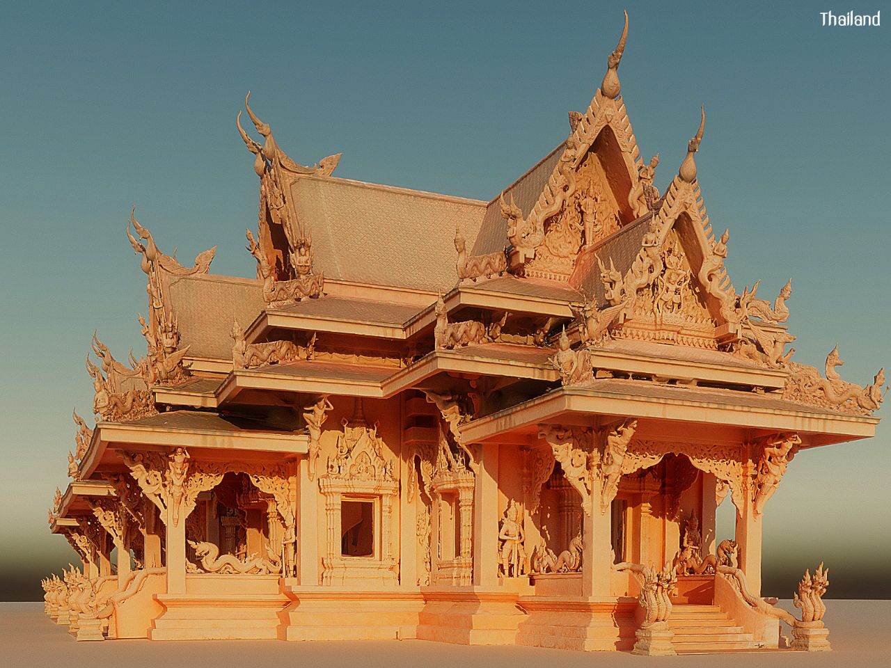 "Red Temple Pagoda Scan Ultra HD" by Kris 3d: Asset Scan 3d, inspiration by Wat Sila Ngu temple | THAILAND 🇹🇭