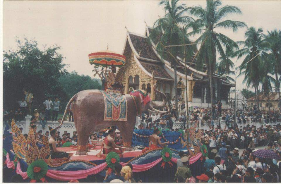 Old Photo of Nang Sangkhan Parade in Laos.