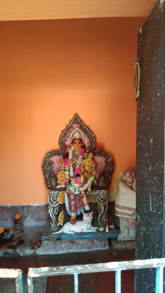 Goddess Shashthi of in Ghanteshwar Temple Khanakul, Hooghly district , West Bengal. ,photo by fb.Manas Sasmal 09 02 2021.