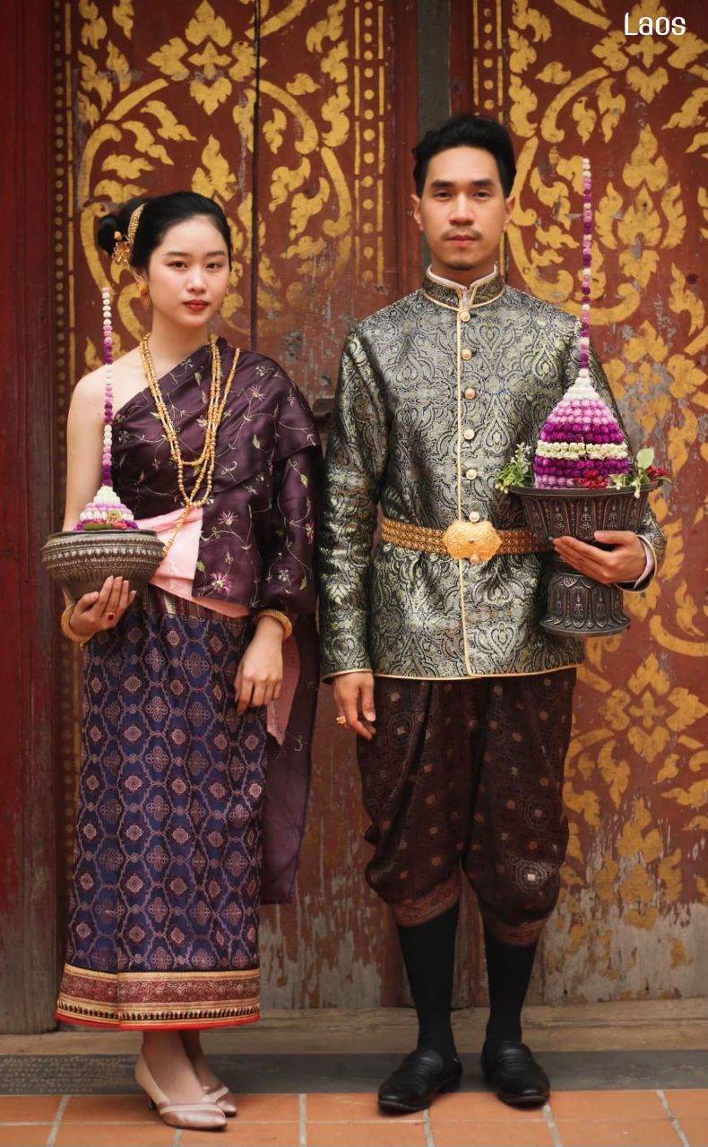 "ລາວ" Lao traditional dress | LAOS 🇱🇦
