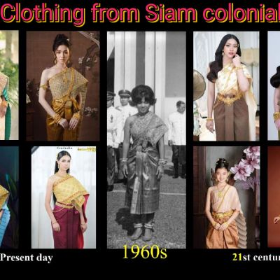 Cambodia history in Siam colonial era:ภาพเก่ากัมพูชา:Siam colonial costume.