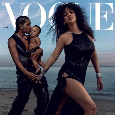 Rihanna, A$AP Rocky & their baby @ VOGUE UK March 2023