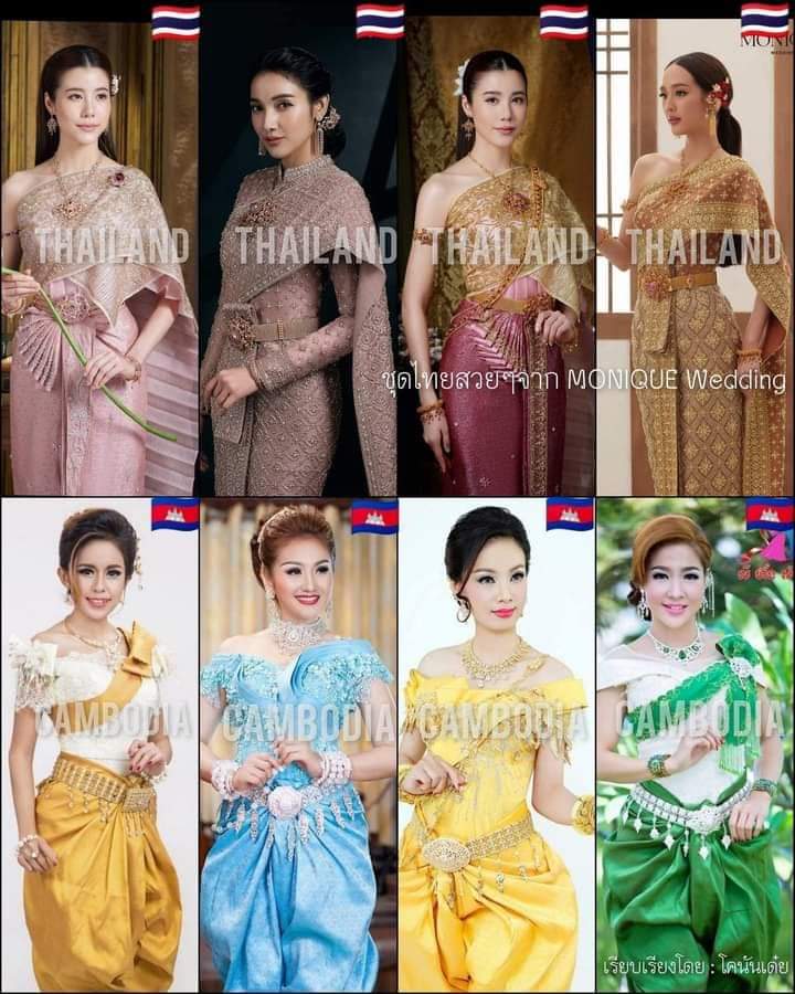 National costume of Thailand 🇹🇭 and Cambodia 🇰🇭